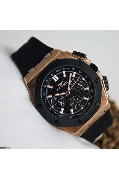 FERRO Fm43001R Men's Wrist Watch with Silicone Cord