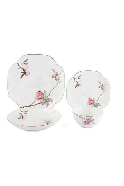 Mikasa Moor Peachy 24 Piece Dinnerware Set