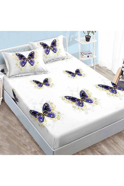 NufJoy Finet Gros Elastic Fitted Sheet Set for Mattress 160x200 cm and 2 Pillowcases 50x70 cm