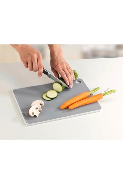 Saban Basic L Cutting Board |   Antibacterial, Non-Slip, Slotted for Juicy Dishes, Food Grade 20.5 X