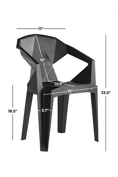 rexa Durable Stackable Plastic Restaurant Dining Chair for Event 85*50*41cm