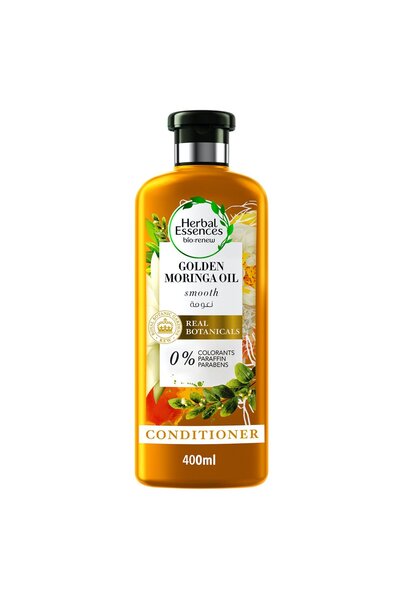 Herbal Essences بيو: بلسم رينيو سموث بزيت المورينجا الذهبي 400 مل