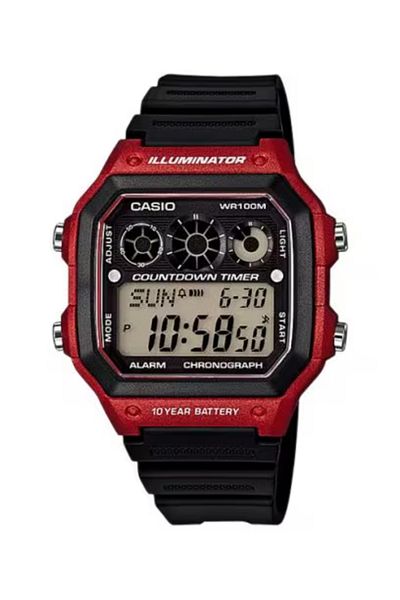 Casio ساعة كاسيو الرقمية للرجال بمينا رمادي - AE-1300WH-4A