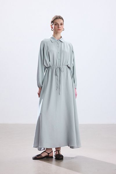 BE BLUE Pastel Blue Waist Tight Dress