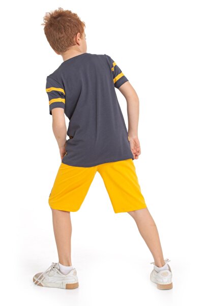 CiciTime Çocuk Modası Erkek Çocuk Yazlık Şortlu Kaprili Günlük Takım