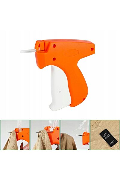 OEM Label hanging gun set with 5000 pcs hangers, plastic and steel, orange/white