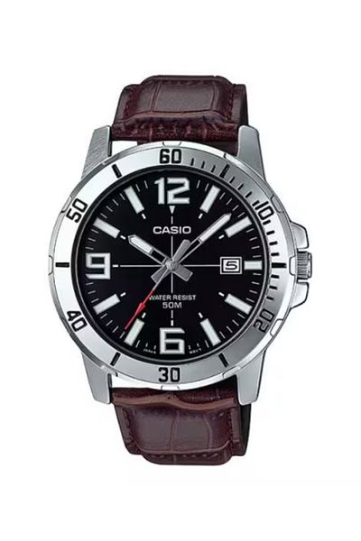 Casio ساعة كاسيو للرجال بمينا أسود تناظرية - MTP-VD01L-1B