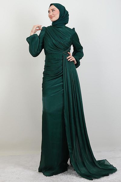 GİYZAMİLA Βραδινό φόρεμα Lorea Stone Emerald