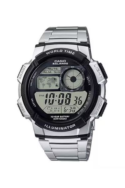 Casio ساعة كاسيو الرقمية للرجال بمينا رمادي - AE-1000WD-1A
