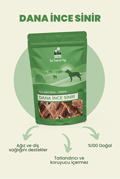 kito Dana Ince Sinir Çiğnemelik Köpek Ödül Maması %100 Doğal, Glutensiz, Organik 100 gr (DOG TREAT)