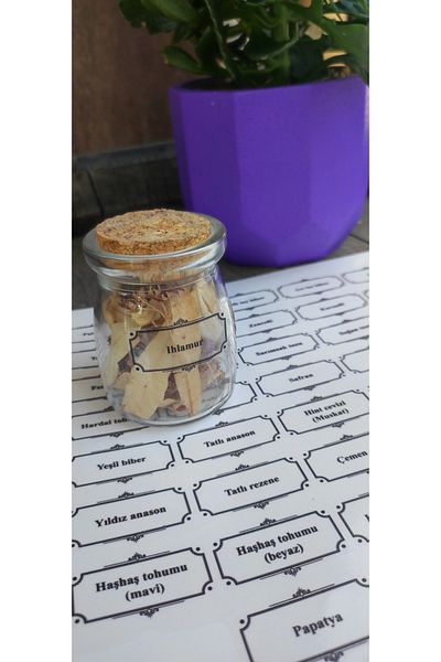 YUNUS COPY 126 Pieces of Spices, Legumes Jar Transparent Label, Sticker,