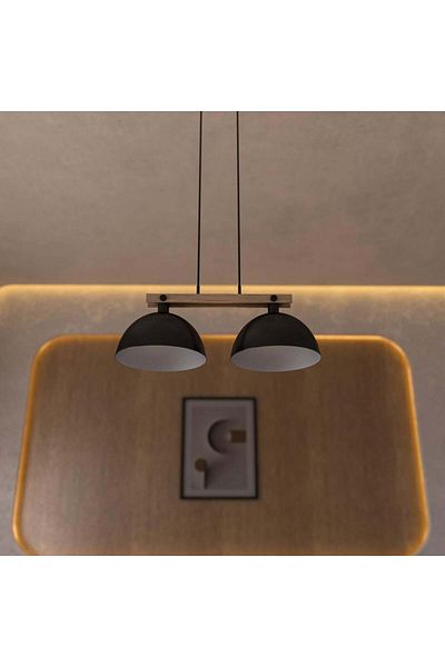 Ucandle Double pendant light with wooden stand