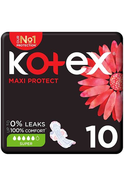 Kotex Maxi Protect Thick Super Size Sanitary Pads with Wings 10pcs