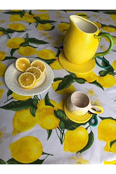 Home LİMON DESENLİ MASA ÖRTÜSÜ, 140X140 CM
