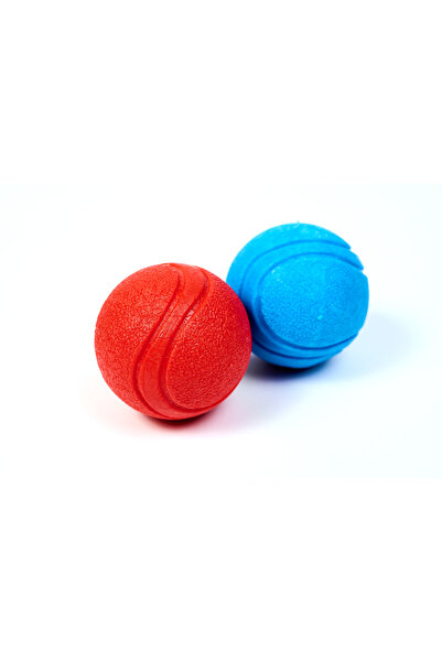 Famous Frenchie Jucarie minge pentru caini Bouncy Woofie, albastra, 7 cm