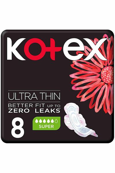 Kotex Ultra Thin Super Size Sanitary Pads with Wings 8 pcs