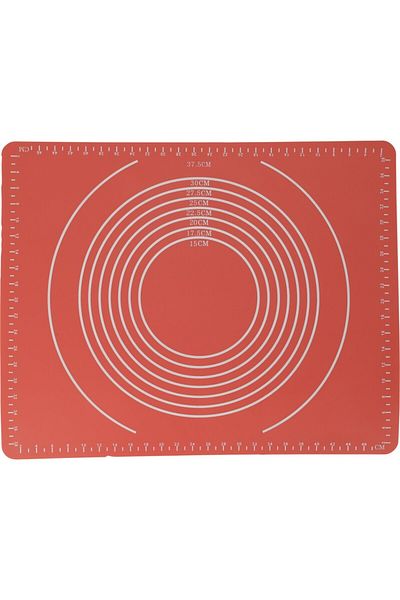 5FIVE Red dough kneading mat, silicone, 50 x 35 cm