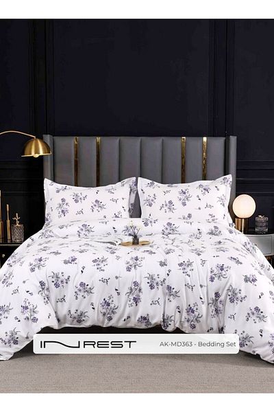 INREST طقم غطاء لحاف بروكلين (بدون حشو) مصنوع من الألياف الدقيقة 100% مقاس كينج 230×250 سم - 3 قطع