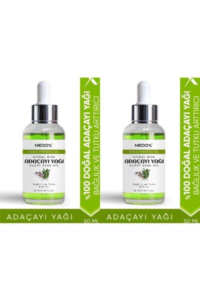 NEDOX 2 Adet Misk Adaçayı Yağı %100 Doğal Bağlılık Ve Tutku Arttırıcı Clary S...