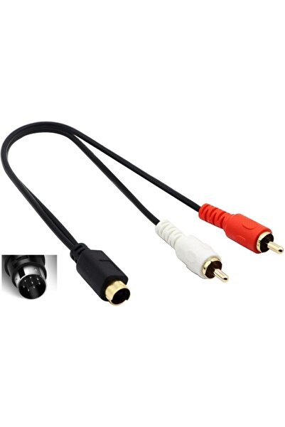 Mykablo Rca Kablo - 8 Pin Mini Din Erkek - 2 Rca Erkek - 1.20 Metre