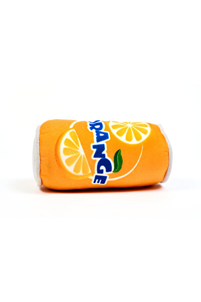 Famous Frenchie Jucarie pentru caini Orange Pawsoda, doza suc, 15 cm