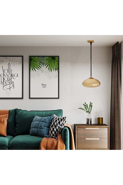 Ucandle Modern Glass LED Pendant Light - Honey