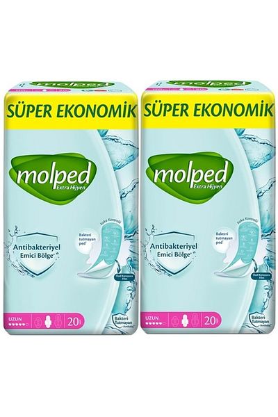 Molped Super Economical Sanitary Pad - 40 Pieces Long Pack (2PK*20)
