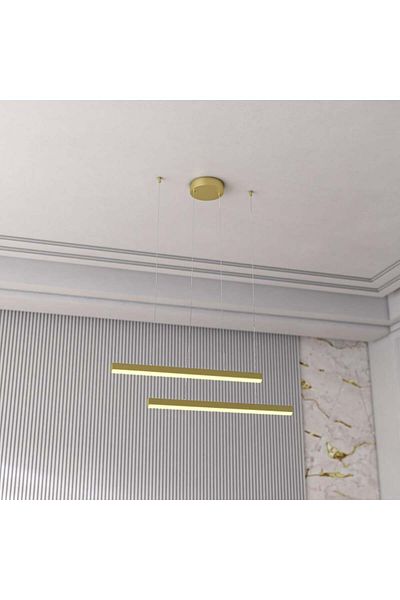 Ucandle Modern gold two-line ceiling lighting