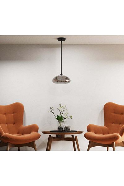Ucandle Modern Glass LED Pendant Light - Grey