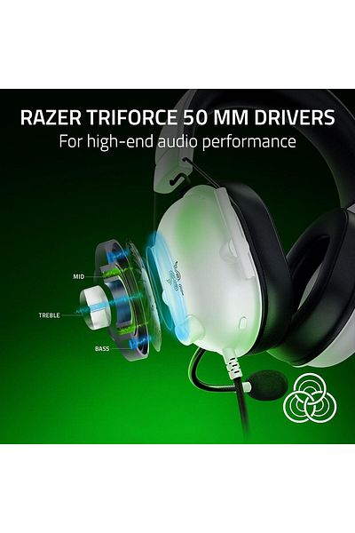 RAZER سماعة رأس Razer BlackShark V2 X للألعاب لأجهزة Xbox - بيضاء