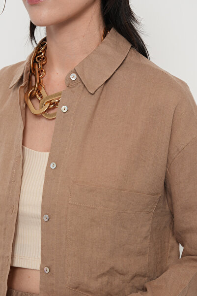 Orfeo Negro ΓΥΝΑΙΚΕΙΟ ΠΟΥΚΑΜΙΣΟ ΜΕ ΕΠΙΠΕΔΗ ΤΣΕΠΗ 100% ΛΕΠΤΟ ΛΙΝΟ