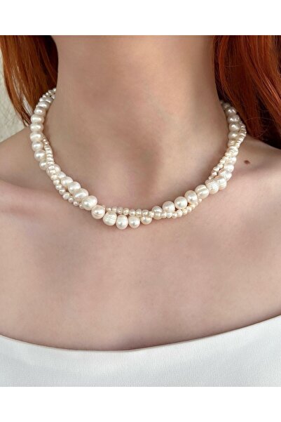 eyla collection Tasarım Hakiki Inci Kolye – El Yapımı – Zarif & Şık (Choker)