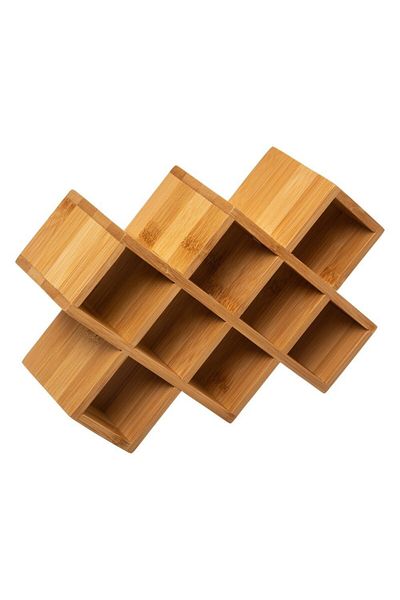 5FIVE Organizator de condimente X8, bambus, 24x8x16 cm