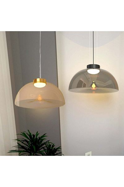 Ucandle Round Glass Pendant Light - Honey