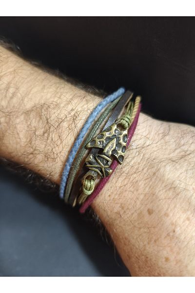 enyatakı Spear Model Original Leather Rope Bracelet
