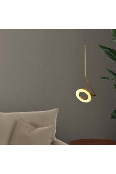 Ucandle Modern golden circle pendant