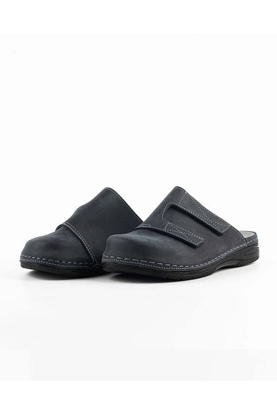 DR KLOMPA Ανδρικές παντόφλες MS553 Dark Navy Blue Mikanos Orthopedic Sabo Slippers