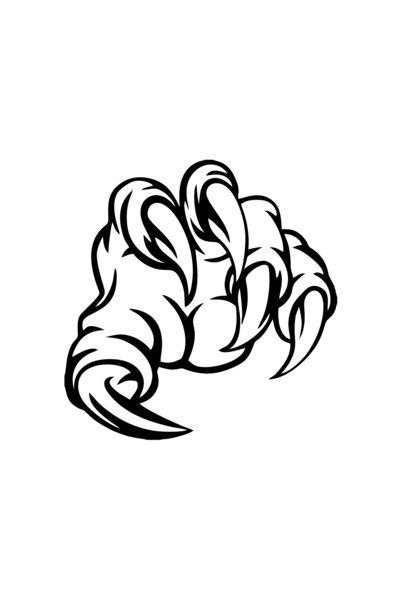 Reysa Tasarım ملصق سيارة مخلب مقاس 17×17 سم باللون الأحمر