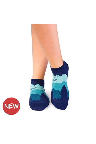 Pirin Hill Short Socks in Fine Cotton Fbor Dark Blue