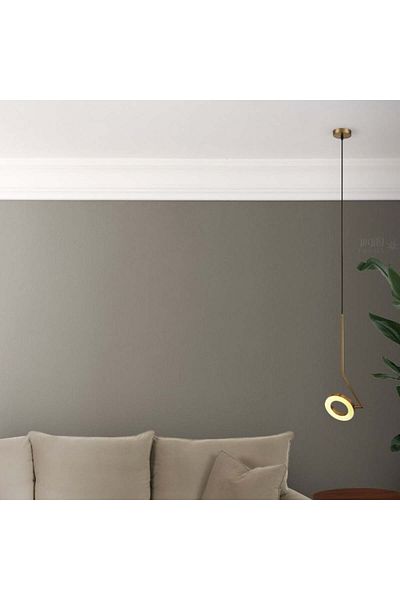 Ucandle Modern golden circle pendant