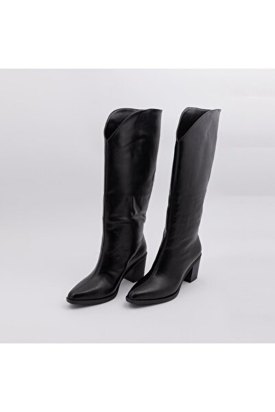 RUXENE OBOY 6 CM BLOK TOPUK DİZALTI OVAL KESİM ÇİZME