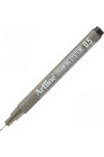 artline Drawing Pen Drawing System 235, 0.5 Black, Acid Free, Durable