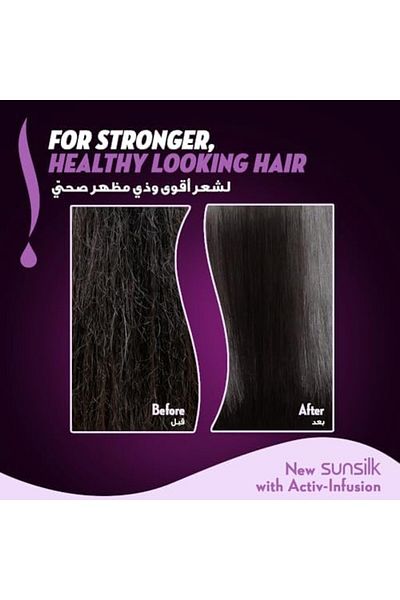 Sunsilk Black Shine Conditioner 350ml – For Long-Lasting Shine, Enriched with Amla Pearl Complex