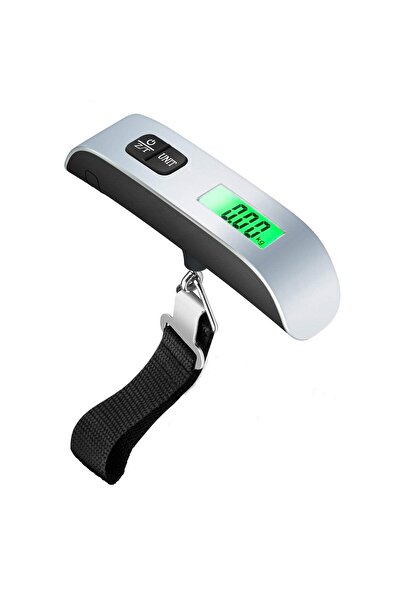 OEM Cântar electronic pentru bagaje, ABS, afișaj LCD, capacitate 50 kg, argintiu