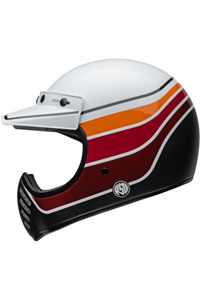 Bell MOTO-3 RSD SADDLEBACK WHITE-BLACK MOTOSİKLET KASKI