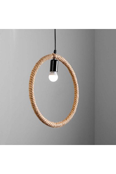 Ucandle Single chandelier circle shape rope