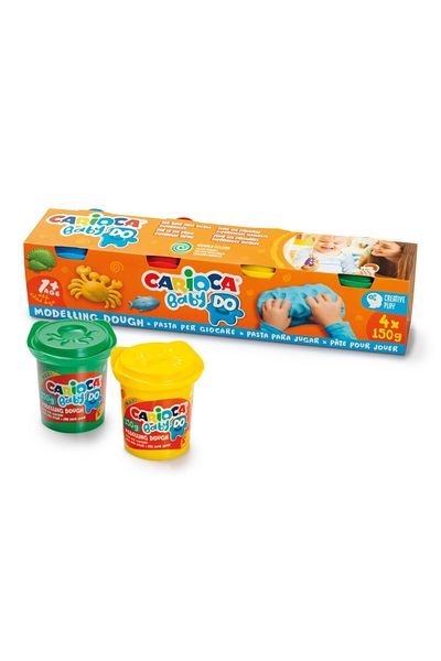 CARIOCA Baby Dough Plasticine 4 X 150 G, Boxed