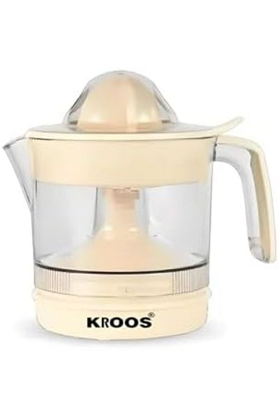 Kroos Electric Citrus Juicer KR-5622 - Adjustable Pulp Control, Easy Pour Spout - White