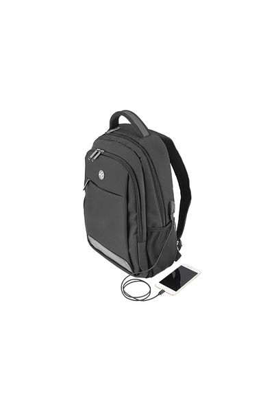 TELLUR Companion Laptop Backpack, With Usb Port, 15.6", Black