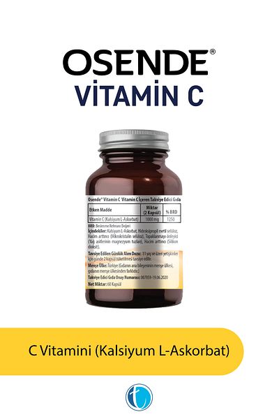 Osende Vitamin C 500 Mg 60 Herbal Capsules